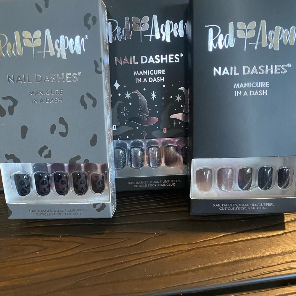 Nail Dashes, 3 sets. Brand new in boxes.
